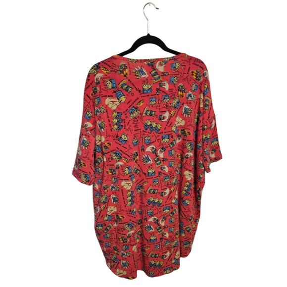LuLaRoe Irma Top – Size L – Hot Pink with Toy Story Alien Print - Picture 2 of 5